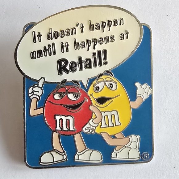 M&M'S Jewelry - M&Ms pin brooch mars candy enamel retail